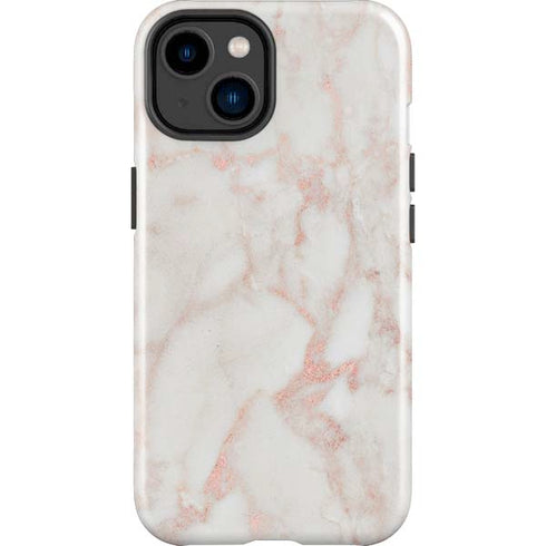 Rose Gold Marble iPhone 15 Impact Case